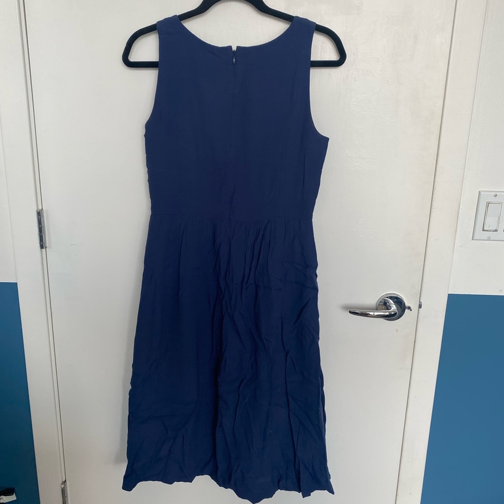 J. Crew crepe navy dress